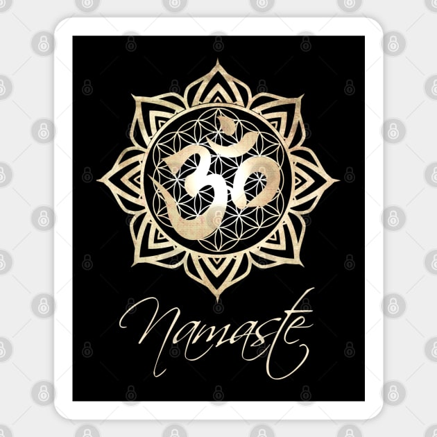 Namaste flower of life Mandala Sticker by Bluepress